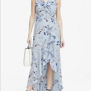 Banana Republic Floral Ruffle Wrap Dress